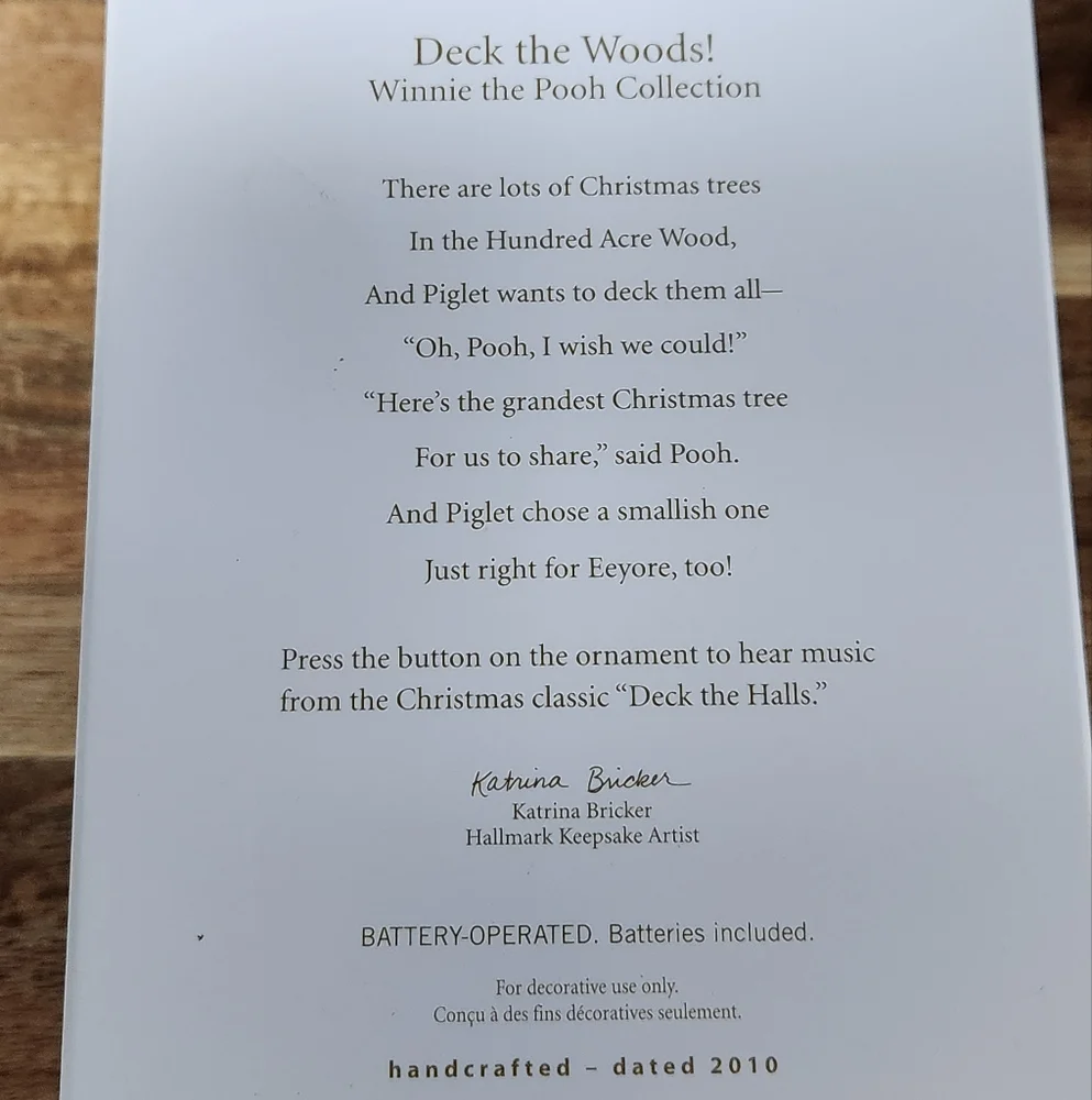 Hallmark Keepsake Winnie the Pooh Ornament - Picture 3 of 4